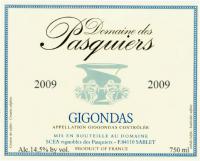 Domaine des Pasquiers Gigondas Label Domaine des Pasquiers Gigondas Label